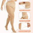 thumbnail image 2 of Yilanmy 2 Pairs Plus Size Pantyhose for Women 20D Sheer High Waist Tights, 2 of 7