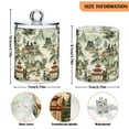 thumbnail image 5 of Yayeee 2 Pack Qtip Holder Bathroom Cotton Swab Canister with Lid Clear Dispenser Set, Green Mountain Pattern, 5 of 6