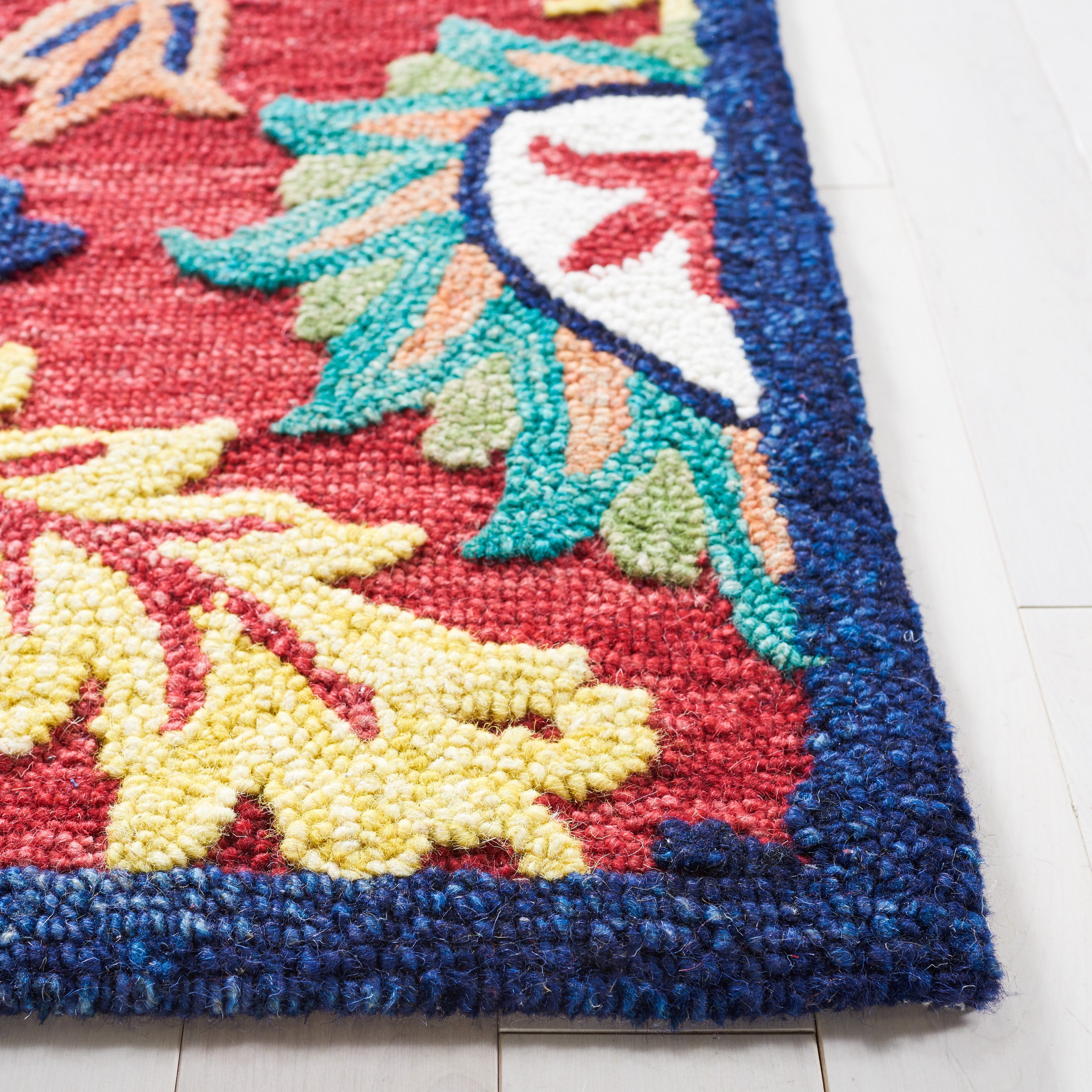 SAFAVIEH Blossom Cantor Floral Area Rug, Red/Yellow, 5' x 8'