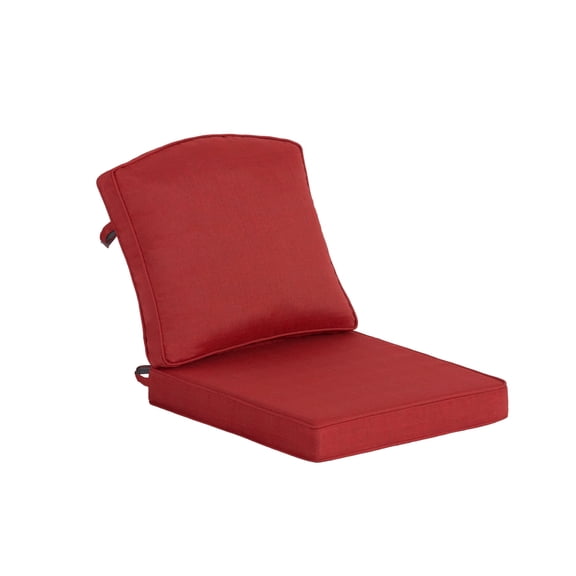 Goodgoods 20" x 21.5" Indoor & Outdoor Deep Seat Chair Cushions with Fasteners, Water & Fade Resistant, Chili