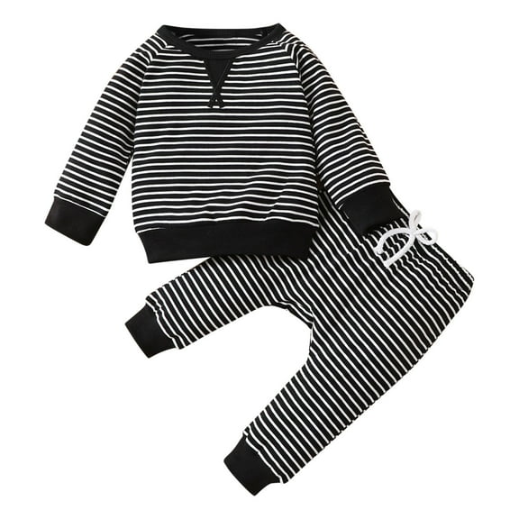 GPAECEAD Toddler Fall Outfits for Girl Long Sleeve Sweatsuit Top and Sweatpants Set Baby Girl Winter Clothes 1-3 Years Black