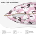 thumbnail image 3 of KLL Pineapple Flamingo Decorative Throw Pillow Covers Velvet Soft for Couch Sofa Bedroom Living Room Outdoor (No pillow core)- 16"x16", 3 of 5