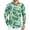 Army Green, variant on Mens Hawaiian Shirts Tropical Print Long Sleeve Button Down Summer Shirt Casual Stylish Beach Vacation Blouses