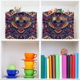 thumbnail image 6 of Yayeee Canvas Storage Basket with Handles for Shelves Fabric Bins Closet Organizer, Geometric Eagle, 6 of 8