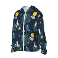 thumbnail image 2 of Gaeub Space and Animals Men's and Women's UPF 50+ Long-Sleeved Sun Protection Clothing, Fishing Shirt Long Sleeve Zip - Large, 2 of 9