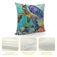 thumbnail image 4 of JEUXUS  Ocean Theme Nautical Decorative Pillow Covers, Sea Turtle Octopus Seahorse Whale Decorative Throw Pillows, Sea Beach Coastal Mediterranean Pillow Cases Home Decor for Sofa, 4 of 5