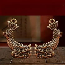 1 Pair of Brass Kitchen Decor Handcrafted Metal Sculpture Countertop Display Home Accents