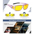 thumbnail image 5 of KALIYADI Night Driving Glasses for Men Women, Night Vision Glasses Fit Over Glasses Sunglasses Anti Glare Polarized HD, 5 of 7