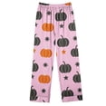 thumbnail image 6 of Feancey Women's Halloween Pumpkin Pajama Set Fall Long Sleeve Button Down Sleepwear Wide Leg Pants Matching Lounge Sets Cozy Soft Pjs Two Piece Birthdal Gifts Pink XXXL, 6 of 6