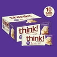 think! High Protein Bars, White Chocolate, 2.1 oz Bar, 10 Count