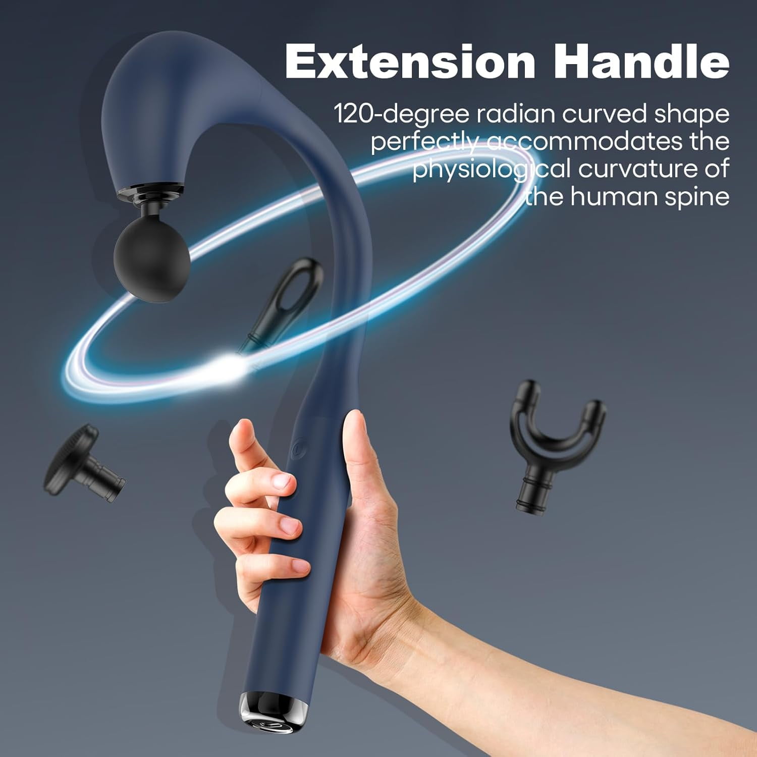 Massage Gun Deep Tissue with Extended Handle Revolutionary U-Shaped Back Massager Body Massager for Neck and Shoulder and Leg