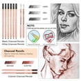 thumbnail image 3 of Set de dibujo a carboncillo KALOUR PDAS, 22 piezas, para dibujar y hacer bocetos, 3 of 7