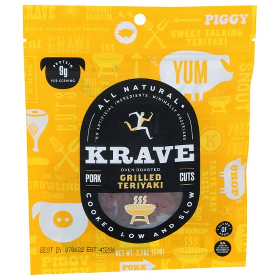 (Pack of 8) Krave Jerky Pork Grilled Sweet Teriyaki 2.7 oz