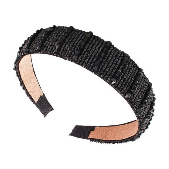 Masteelf Black Chain Earrings with Wide Headband, 14x13cm Trendy Fashion Accessory for Women