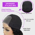 thumbnail image 2 of Peluca RUI MEI SI Wear and Go, sin pegamento, onda profunda, 60 cm, cabello humano, 2 of 5
