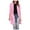 Pink, variant on Baberdicy Women's 3/4 Sleeve Trench Coat, Long Slim Fit Blazer with Pocket And Lapel , 3/4-Sleeve Blazer Coat, Mid-Length Office Jacket, Casual Suit Black L