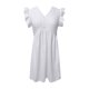 thumbnail image 4 of Vestido informal de color liso para mujer con mangas colgantes de encaje y mini falda - Poliéster, diseño con volantes y cuello en V, apto para mujeres embarazadas, 4 of 4