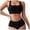 Black, variant on Bra Brief Sets Vest Style Women's Underwear Set with Large Size No Underwire Upper Bracket Gathering Removable Pad for Comfortable Support Gray L