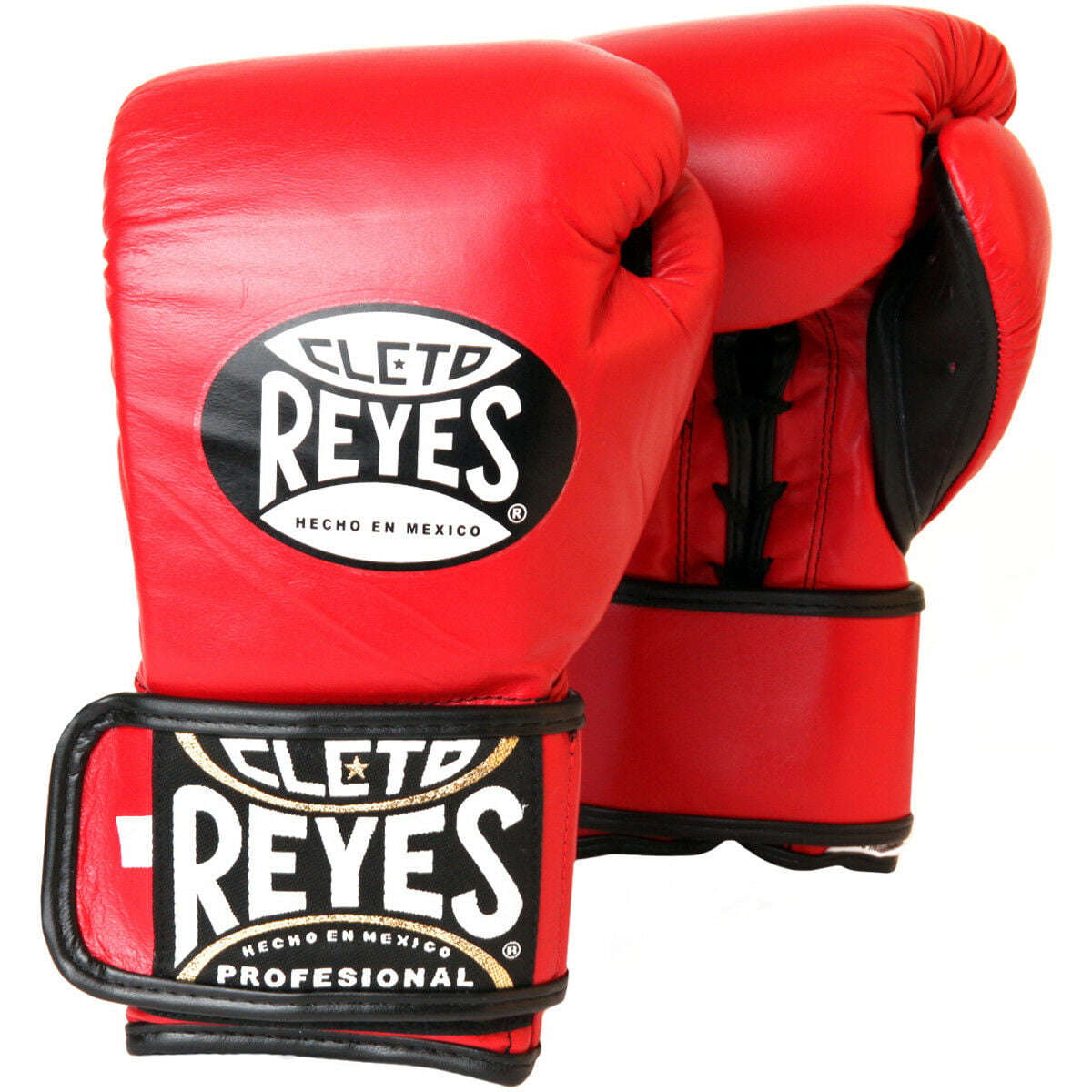 Cleto Reyes Lace Up Hook and Loop Hybrid Boxing Gloves Red 