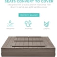 thumbnail image 3 of Songqin Large Outdoor Wooden Sand Box for Kids, Sandbox with Cover, Bench Seats Support up to 220 lbs, Bottom Liner for Drainage, Cedar Wood - Gray, 3 of 13