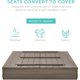 thumbnail image 3 of Songqin Large Outdoor Wooden Sand Box for Kids, Sandbox with Cover, Bench Seats Support up to 220 lbs, Bottom Liner for Drainage, Cedar Wood - Gray, 3 of 13
