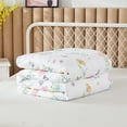 thumbnail image 3 of LANPEI White Butterfly Floral Comforter Set Queen, 100% Cotton 600TC Shabby Floral with Butterfly Pattern Printed, Deep Pocket-Super Soft-Breathable Bed Comforters Set, 3-Piece Queen Size, 3 of 8