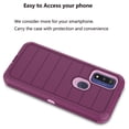 thumbnail image 6 of Moto G Pure Cases, 3 in 1 Sturdy Phone Case for Motorola Moto G Power 2022,Takfox Full-Body Shockproof Drop Protection Hybrid Bumper Rugged Rubber Cover Defend Matte Armor Phone Case -Wine Red, 6 of 9