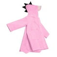 thumbnail image 5 of Meresysid Toddler Kids Baby Girls Solid Color Rainwear Children Raincoat Waterpoof Rain Hooded Jacket Coat Pink, 5 of 5