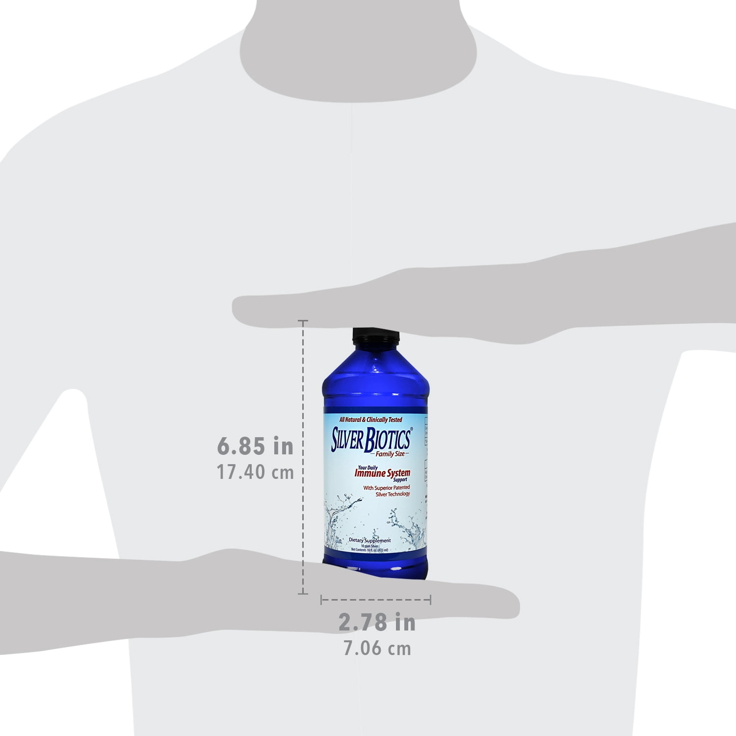SilverBiotics by Be Smart Get Prepared – 16 oz , Probiotic, Immune Supplement for Family, All Natural Nano Silver