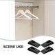 thumbnail image 3 of SHOWERORO 8Ud Soportes De Aluminio Negro Para Barra De Con Instalación Y Resistente, 3 of 7
