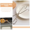 thumbnail image 3 of 2 pinzas de acero inoxidable para pan, accesorios de camping, pinzas de cocina, pinzas para servir alimentos, pinzas para carne, 3 of 6