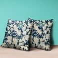 thumbnail image 4 of Amrita Sen Flying Floral Paisley Throw Pillow with Removable Cover in Green Blue Beige 18x18, 4 of 5