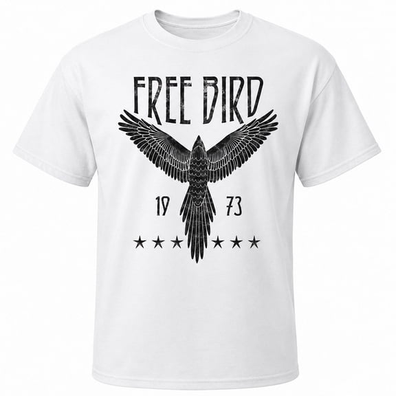 Free Bird Eagle Graphic T-Shirt, Unisex Classic Fit Cotton Tee