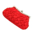 thumbnail image 3 of Elegant Braided Pleated Glitter Rhinestone Clutch Evening Bag, 3 of 5