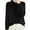 Black, variant on Women's Fashion Casual Pullover Knitted Sweater with Buttons, Solid Color Long Sleeves Top, Versatile and Comfortable Sweater for Daily Use, Easy Button Down Design for Women,Black,L