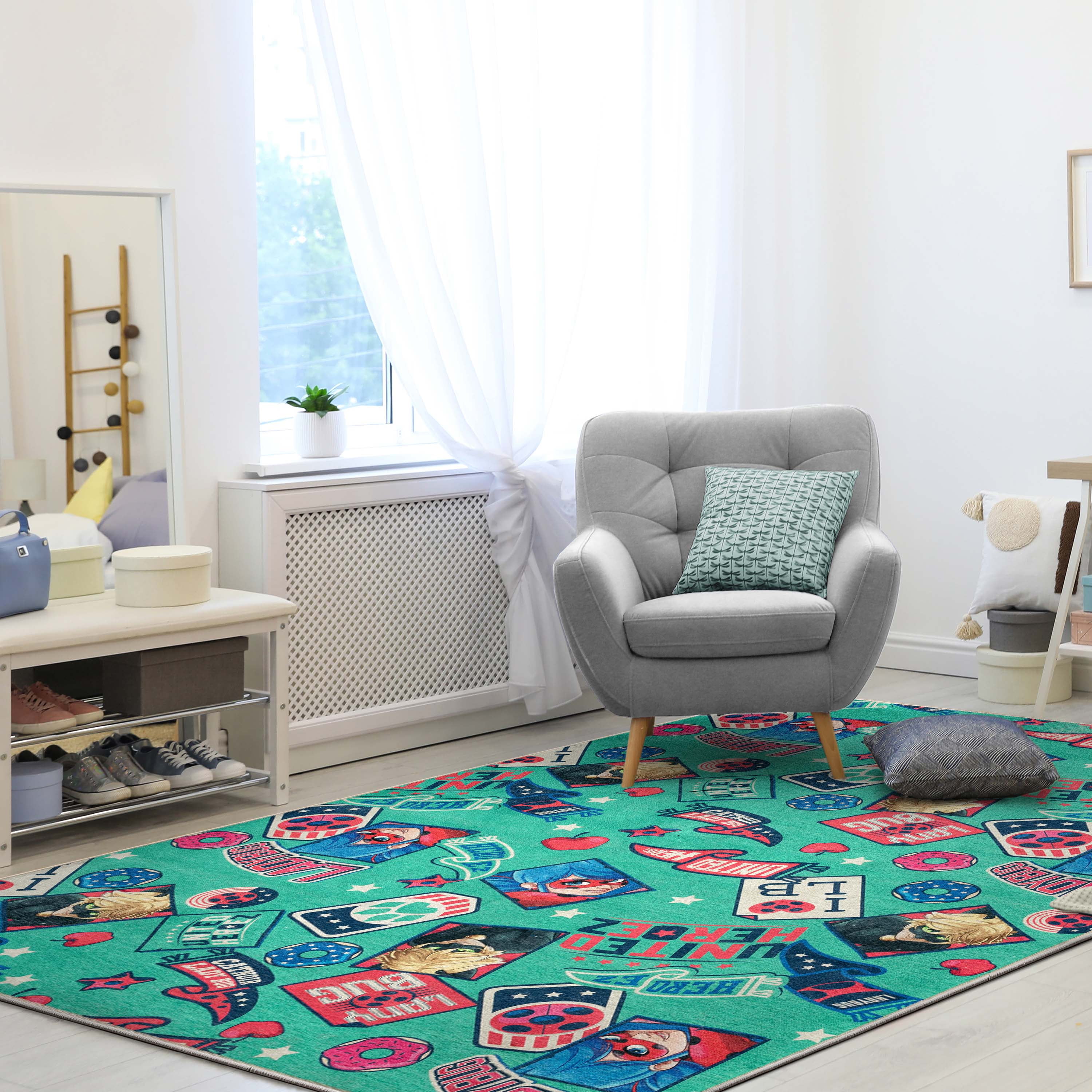 Well Woven Miraculous Ladybug New York Repeat Multi 6' x 9' Area Rug