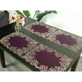 thumbnail image 4 of Placemats Set of 4 for European Dining Table, Table Placemats, Rectangular Vinyl, PVC - 12 x 18 Inches - Plum Gold, 4 of 7