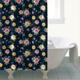 thumbnail image 4 of Pioneer Flower Floral Print Pattern Shower Curtain 72"x84", Bathroom Decorative Shower Curtain Set with 12 Hooks, Waterproof Washable, 4 of 6
