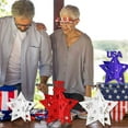 thumbnail image 4 of Decoración de mesa de 6 piezas con forma de estrella para el 4 de julio: centros de mesa con estrellas huecas rojas, blancas y azules, artículos para fiestas del Día de la Independencia, adornos, 4 of 6