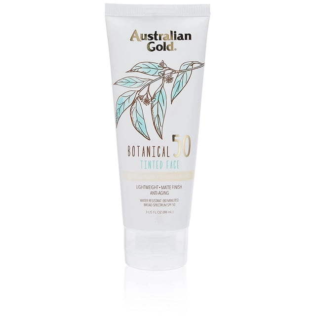 Protector solar Australian Gold Botanical para rostro teñido SPF 50 90 ml