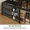 thumbnail image 4 of Lutown-Teen 24 Inch High King Bed Frame with Rounded Corner Legs Heavy Duty Metal King Size Platform Bed Frame No Box Spring Needed, Easy Assembly, Noise Free, Black., 4 of 7