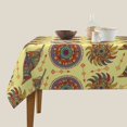 thumbnail image 3 of Wukai Bohemia Waterproof Tablecloth for Kitchen Dining, Fits Square Tables for 2-4 Seats -54"x54", 3 of 7