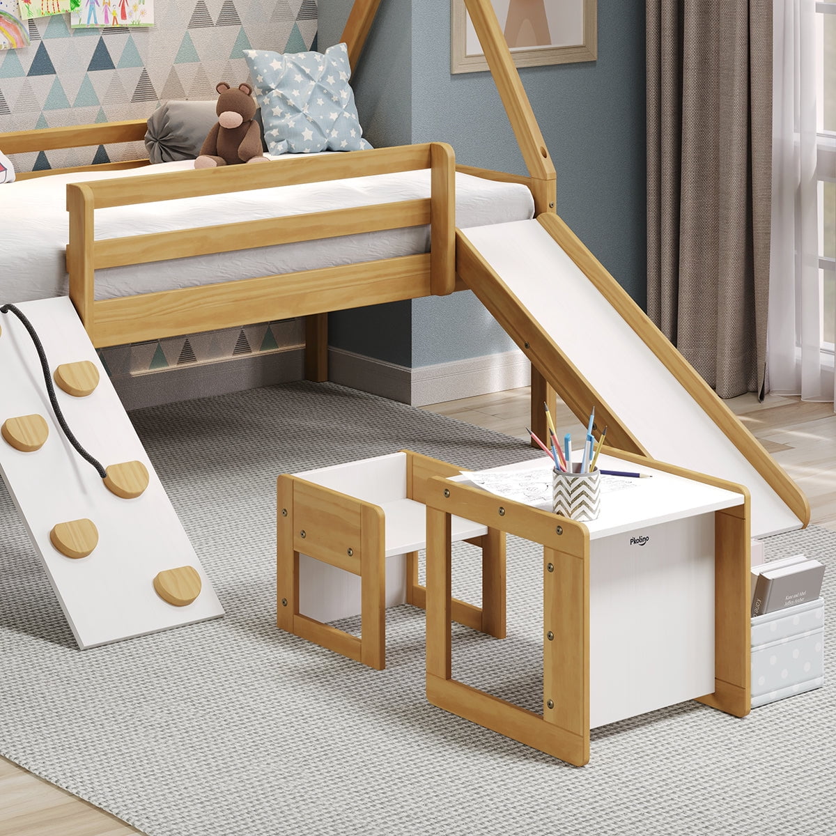 P'kolino Klick Duo Desk - Natural/White
