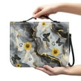 thumbnail image 2 of ZUXONGSY Marble Textured Butterfly Sunflower Print PU Leather Bible Cover for Women Men Lightweight Bible Carrying Case with Detachable Wristlet Strap Large Bible Study Tools, L, 2 of 7