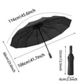 thumbnail image 3 of Fareti Windproof Travel Umbrella, Auto Open Close Lightweight Compact Portable Backpack Folding Umbrella, Perfect for Car, Purse, Men And Women, 3 of 4