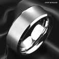 thumbnail image 2 of Tungsten Rings for Men Wedding Bands for Him 8mm Brushed Silver, 2 of 6