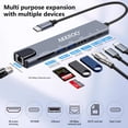 thumbnail image 3 of AKKHOO 8-in-1 Hub with 4K HDTV,100W PD,RJ45 Ethernet,SD/TF,USB 3.0/2.0,3.5mm,USB C Docking Station for MacBook Pro/Air, 3 of 9