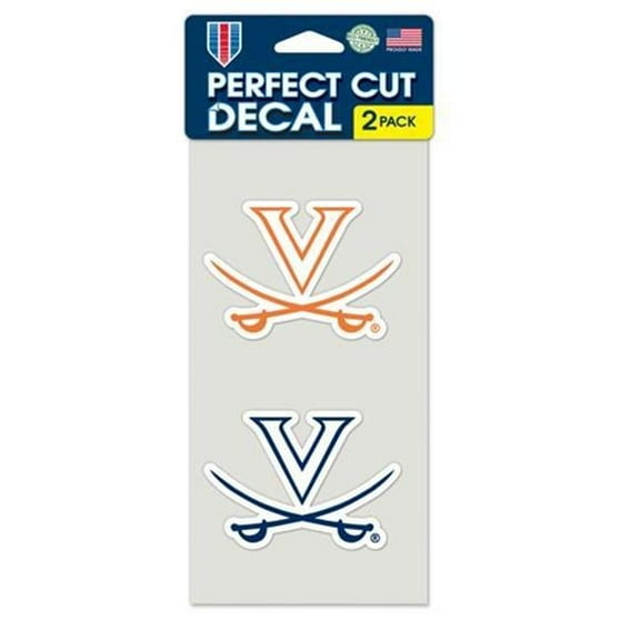 Virginia Cavaliers Decal 4x4 Perfect Cut Set of 2 Special Order