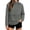Gray, variant on Women's Anorak Jacket Half Zip Hooded Long Sleeve Drawstring Hem Windbreaker Jackets with Kangaroo Pocket for Workout Gym Running Gray
