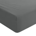 thumbnail image 1 of 110GSM Brushed Microfiber Fitted Wrinkle &  ,Breathable & Soft, 16 Deep Queen Dark Gray, 1 of 6